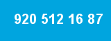 920 512 16 87 920 512 16 87